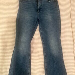 DL1961 Bridget Instasculpt Raw Hem High Waist Ankle Bootcut Jeans (Lighthouse)